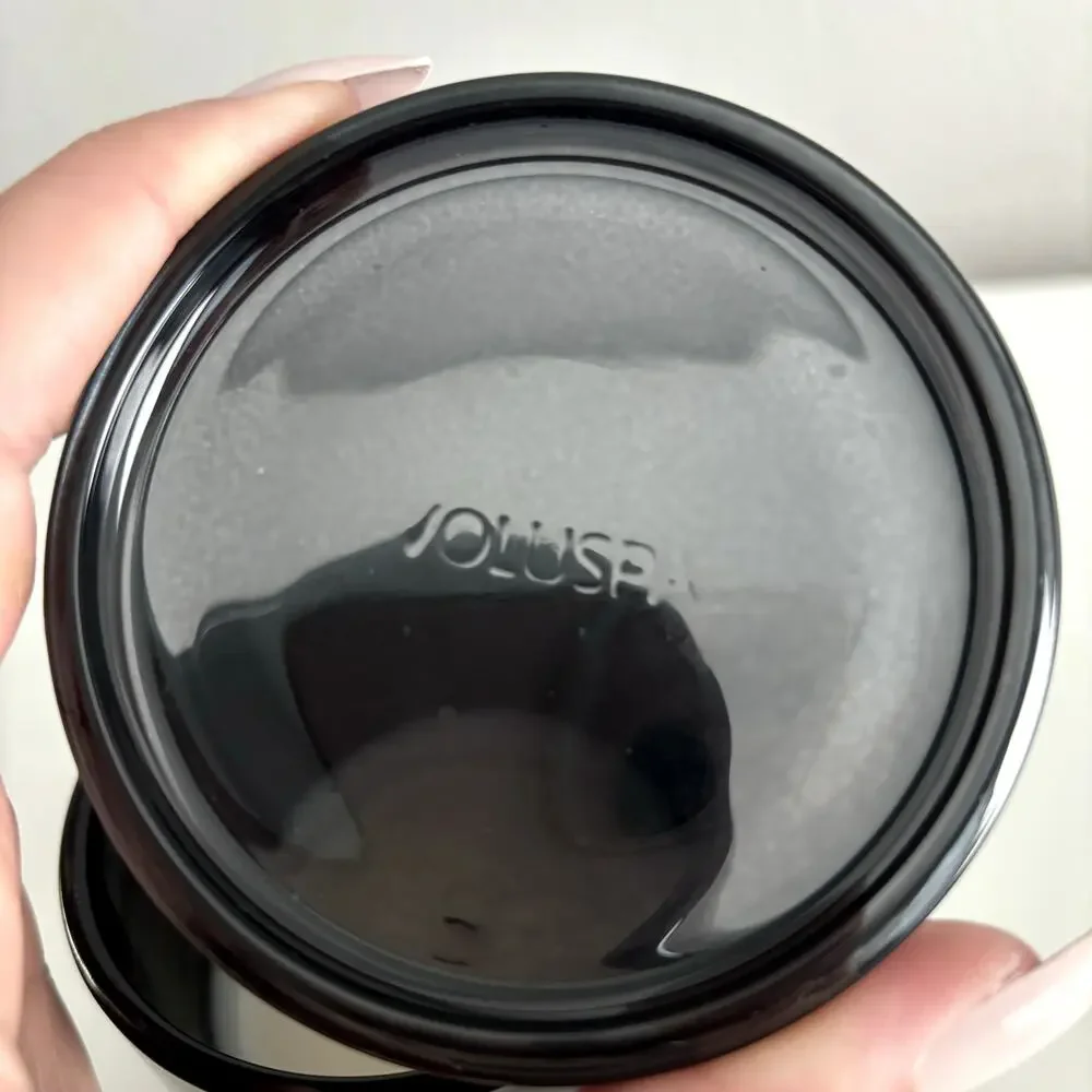 Used Voluspa Crisp Champagne Classic Candle w/ Lid Black Glass Cocowax 9.5oz